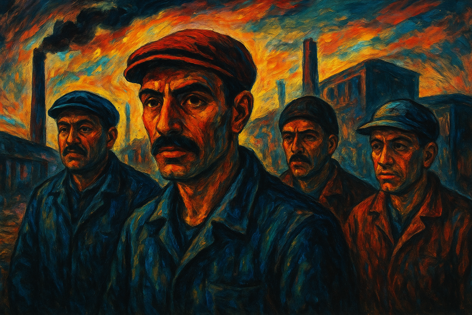 Turkish guestworkers in Germany in the 1960s, as imagined by chatGPT v5